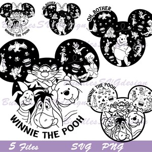 Oh, Brother Svg, Bear Friends Png, Mouse Head Bear Png, Bear Mouse Ears Svg, Bear Family Trip Png, Bear Birthday Svg, Bear Squad Png