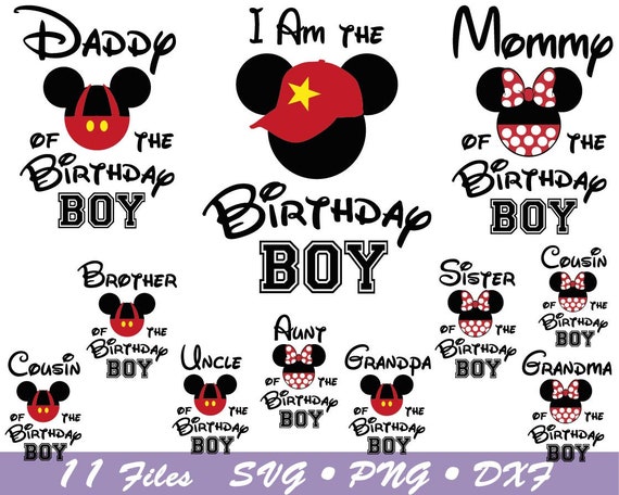 Birthday Boy Disney Svg Disney Kids Birthday Svg Mickey - Etsy UK