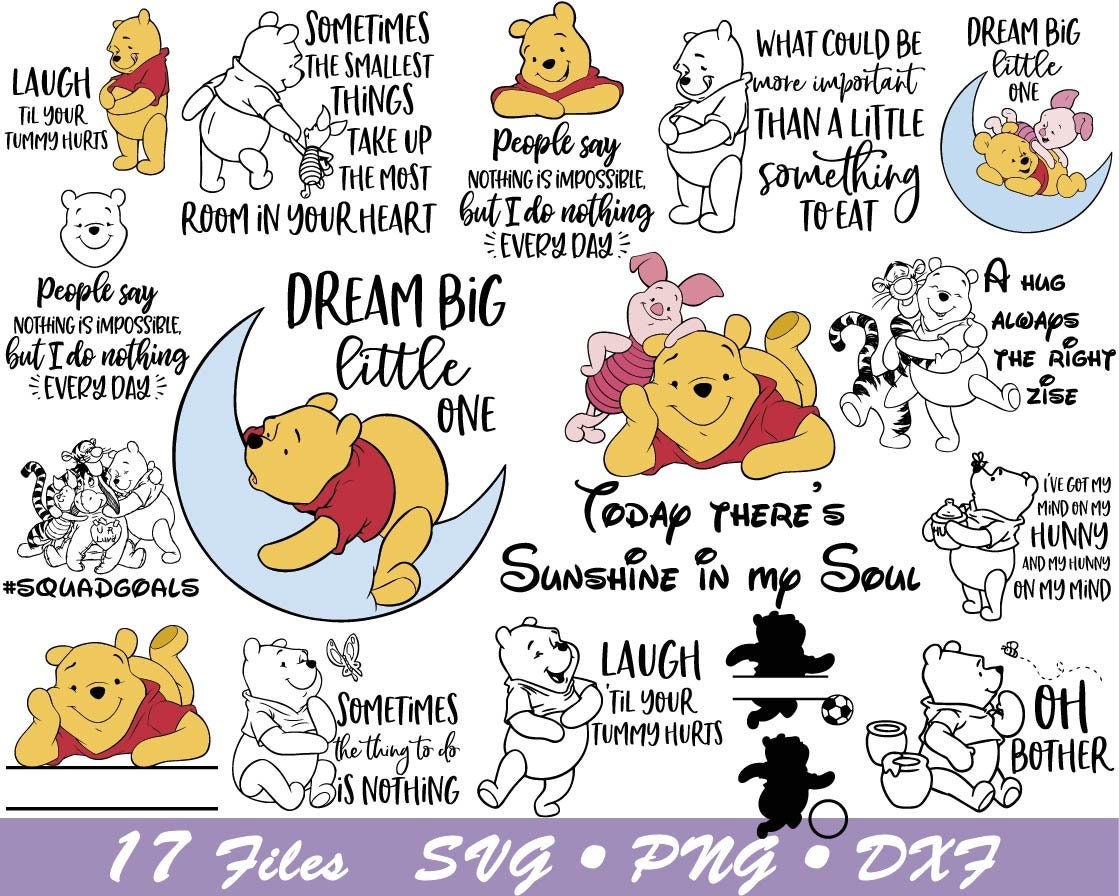 Winnie The Pooh Quotes svg bundle Winnie The Pooh svg Winnie Etsy