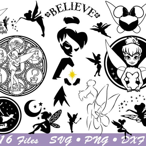 Tinkerbell Bundle Svg Tinkerbell Cricut Tinkerbell Silhouette Etsy