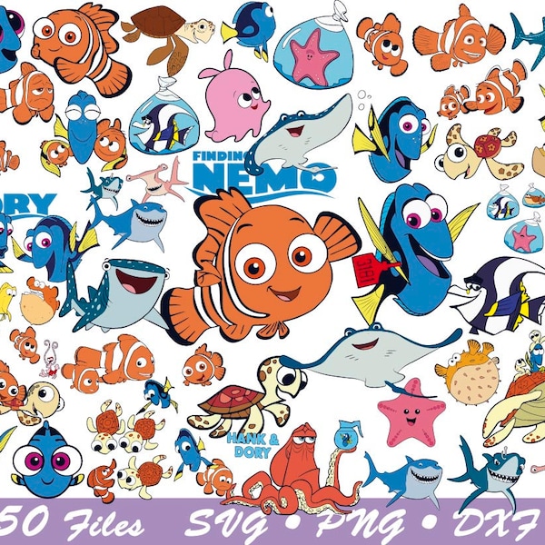 Finding Nemo svg, Nemo svg, Finding nemo Cricut, Dory svg, Finding Dory svg, Marlin svg, Nemo Fish svg, Underwater svg, cricut file