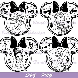 Bundle Prinzessin Umriss Svg, Prinzessin Freunde Png, Vintage Maus Kopf Svg, Familienausflug Svg, Prinzessin Geburtstag Svg, Magical Kingdom Png