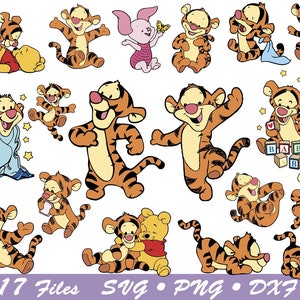 Baby Teigetje svg, Teigetje svg, Winnie Baby svg, Winnie de Poeh svg, Knorretje svg, disney svg, Teigetje dxf, Teigetje Verjaardag svg, cricut bestand