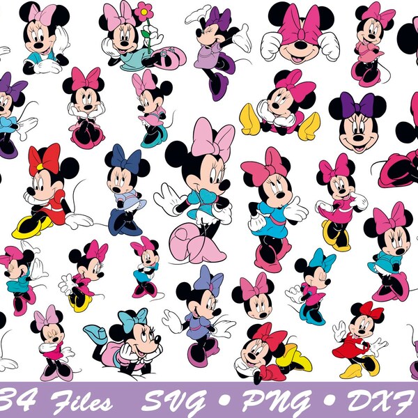Minnie Mouse Svg - Etsy Canada