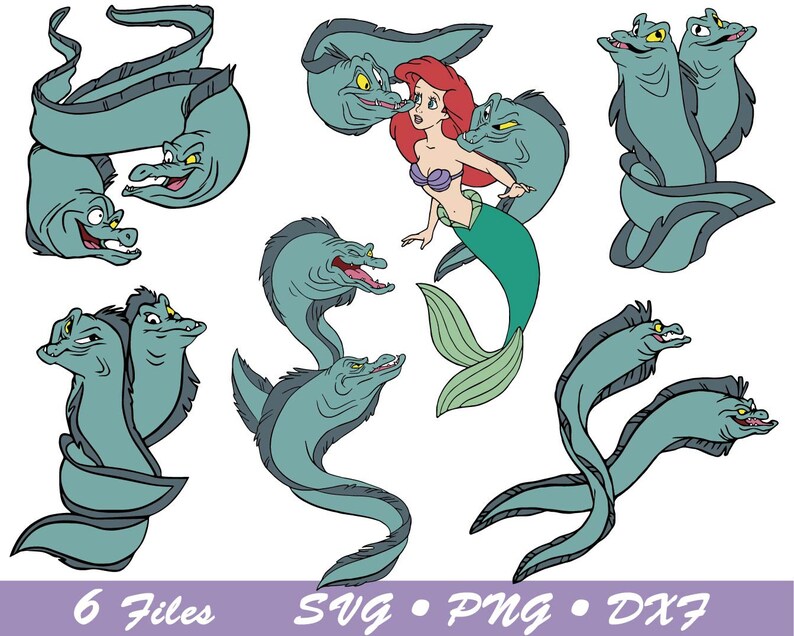 Flotsam and Jetsam Svg Disney Svg Ursula Svg Little Mermaid Etsy