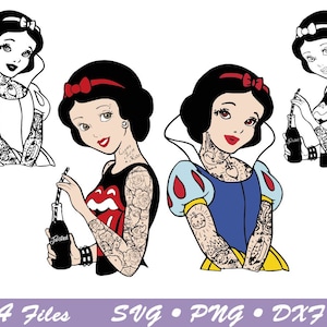 Snow white Tats svg, Snow White svg, Snow White png, Snow White cricut, Snow White png, dxf, Snow white Birthday svg, Printable