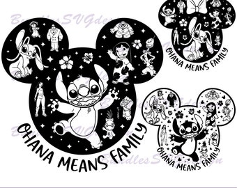 Stitch Mouse Head Svg, Mouse Ears Png, Mouse My Birthday Svg, Mouse Squad Png, Family Vacation Svg, Magical Kingdom Png