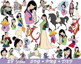 Mulan svg, Princess, Mulan for girls svg,  Princess svg, Princess mulan, png, dxf cricut princess, Birthday svg, Printable