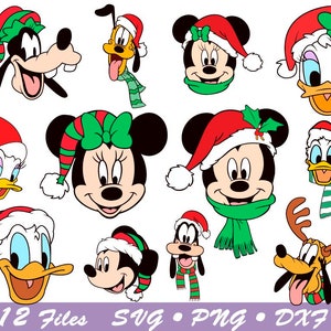 Christmas Mouse And Friends Svg Bundle, Mouse Character Face Xmas, Mouse Christmas Friends Svg, Merry Christmas, Christmas Svg, Cricut File