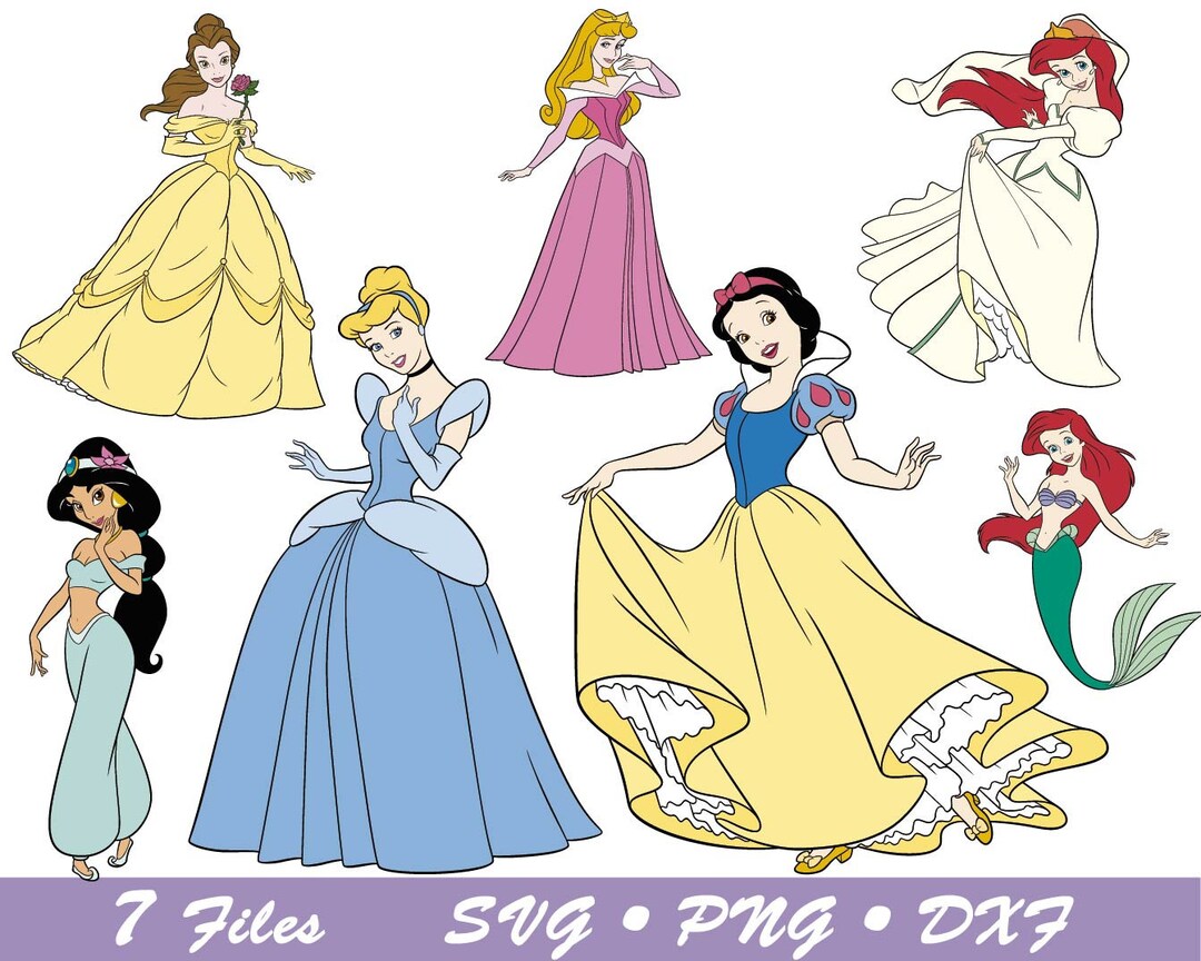 Princess, Princess Svg, Belle Svg, Cinderella Svg, Snow White Svg, Png