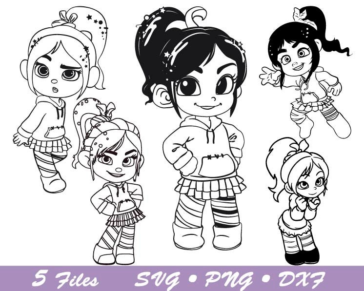 Wreck It Ralph Vanellope Coloring Pages