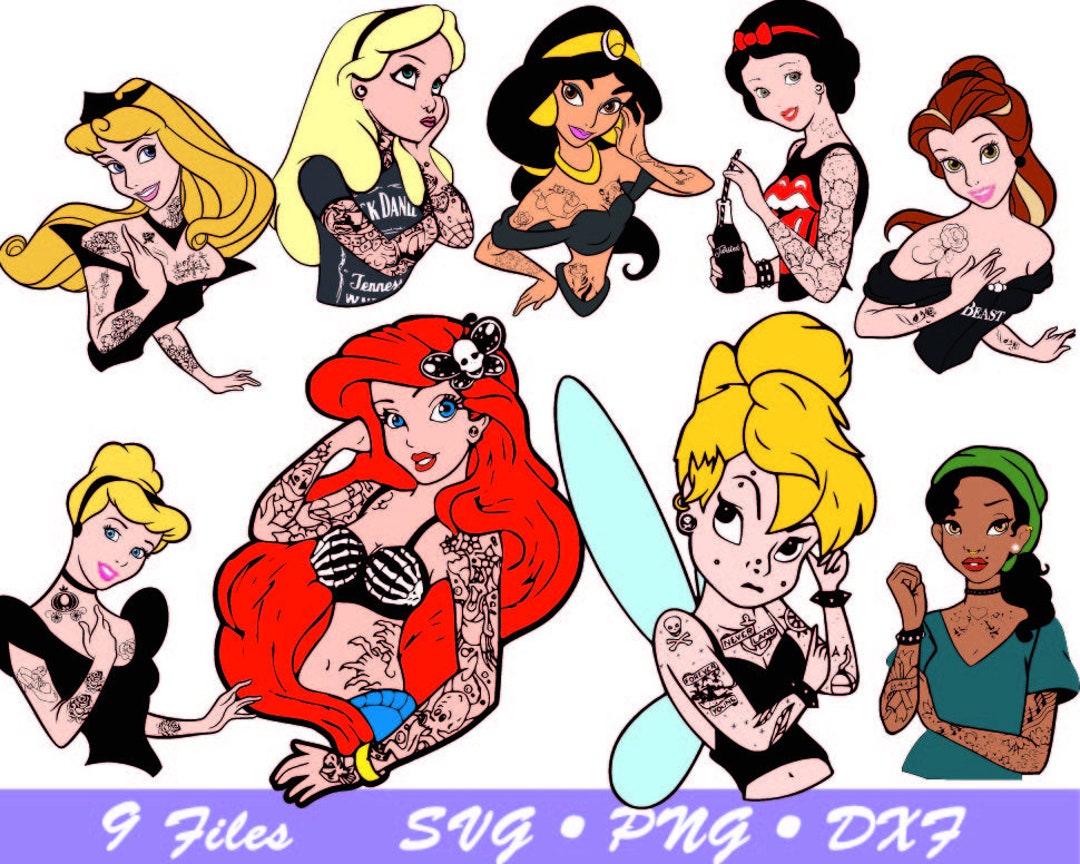 Punk Princess Bundle Svg, Goth Princess Svg, Goth Svg, Punk Svg, Punk ...