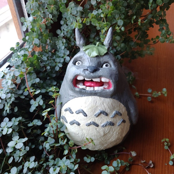 Totoro - Handmade cone incense burner, incense holder, Studio Ghibli, clay decor, functional art, anime