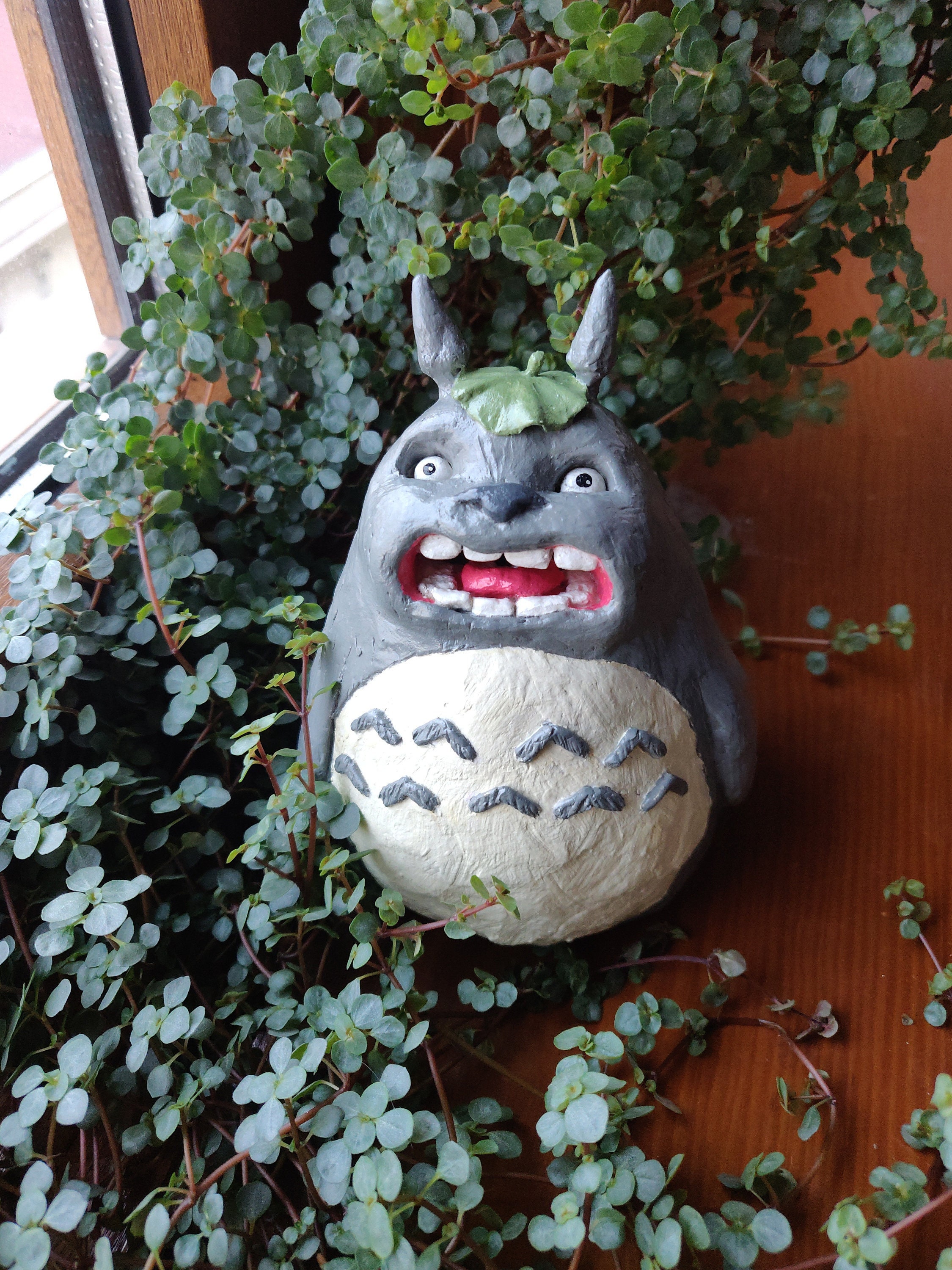 Totoro Handmade Cone Incense Burner, Incense Holder, Studio Ghibli, Clay Decor, Functional Art