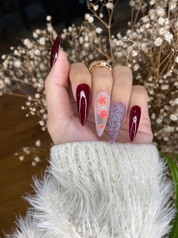burgundy dress nail color Perfect Nail Polish for Burgundy Bridesmaid Dresses