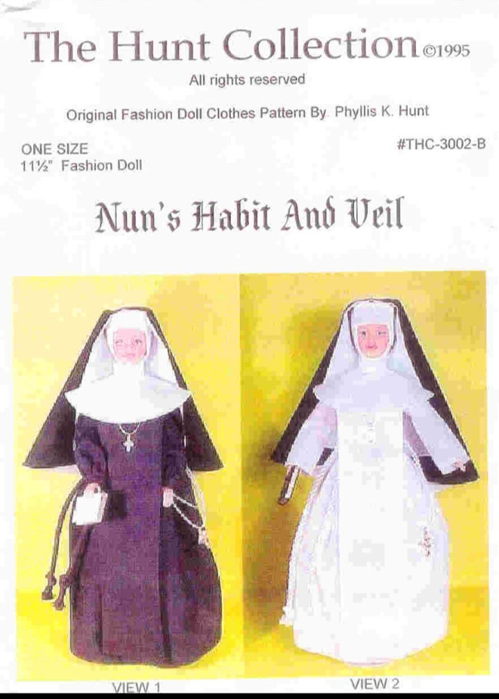 PDF Pattern of a nun's costume for dolls of size 11 2 Etsy