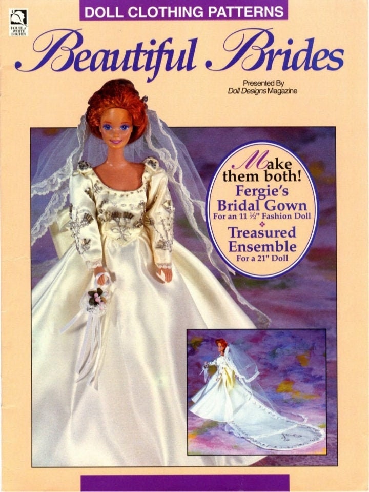 PDF pattern doll clothes: Barbie Wedding Dress Vintage Sewing | Etsy