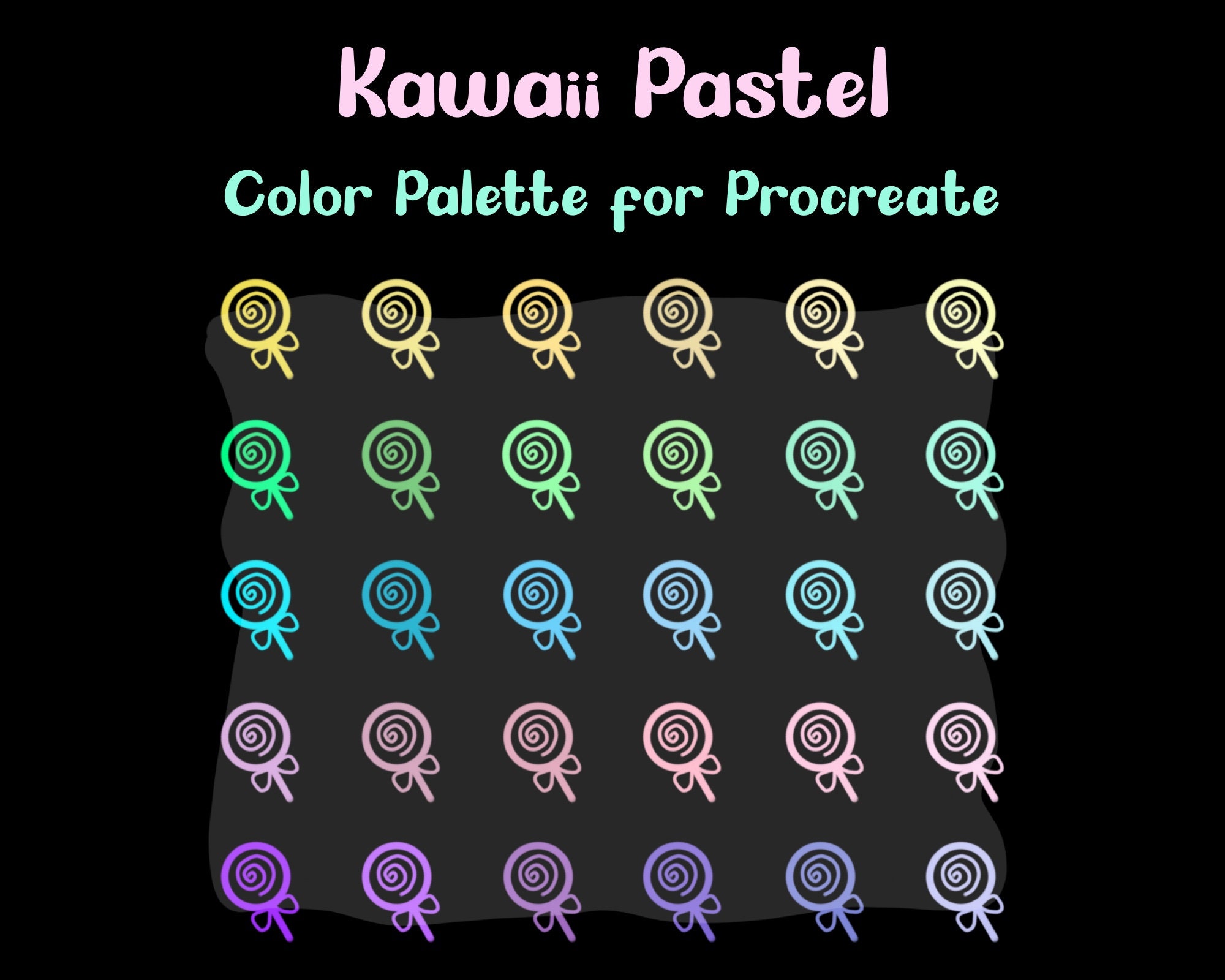 Kawaii Pastel Color Palette Pastel Color Color Palette for Etsy