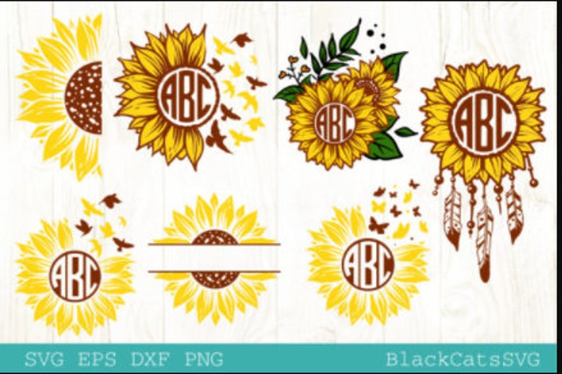 Free Free 133 Sunflower Initial Svg SVG PNG EPS DXF File