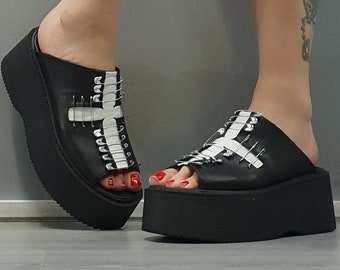 Aazon.co: Aachcol Sandalias De Cuña Con Platafora Para Ujer, Redondas, Puntera Abierta
