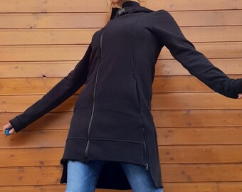 Extravagant Fitted Cotton Sweatshirt: Urban Hoodie Jacket