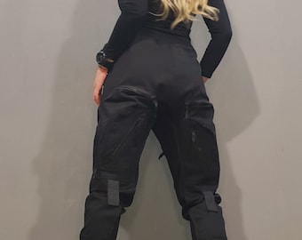 Extravagant Women Cargo Pants, Women Baggy Trousers, Avant Garde Trousers, Designer Streetwear Pants