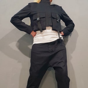 Avant-gardejas, vrijetijdsjas, dames Avant-gardeblazer, Gothic jas, Steampunkjas, Partyjas, Kort Jas, Extravagant Jas, Extravagante Jas