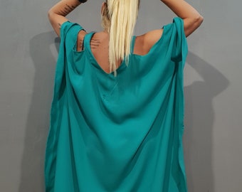Avantgarde Asymmetrische Off Schulter Kleid, Lose Übergroße Statement Kleid, Edgy Streetwear Damenmode