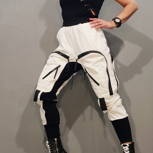 Calça Cargo Vanguard: Calça Harém Gótica Feminina