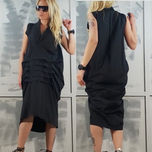 Avant Garde Dress, Extravagant Dress, Loose Cotton Dress, Asymmetric Dress, Casual Comfortable Dress, Sleeveless Dress, Avant Garde Clothing