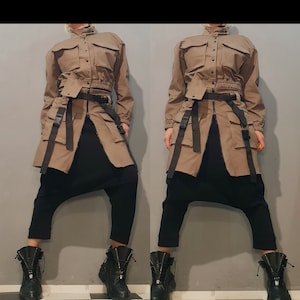 Avant-garde-outfit voor dames: harembroek en kort jasje