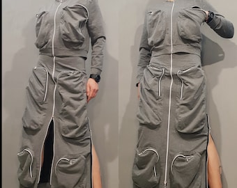 Katoenen rokoutfit: set gothic jack en zakrok