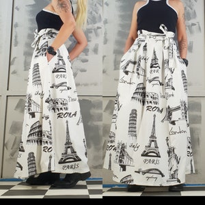 High Waist Skirt, Extravagant Skirt, Women Avant Garde Skirt, Extravagant Gothic Skirt, Long Skirt, Pockets Skirt, Nonstandarddesign