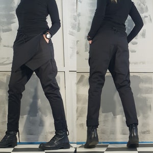 Women Avant Garde Pants, Extravagant pants, Avant Garde Trousers, Gothic Pants,  Casual Pants, Urban Pants, Black  PantsNonstandarddesign