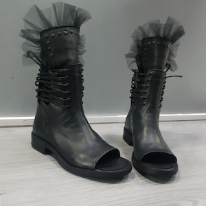 Ankle Sandals, Open Toe Sandals, Genuine Sandals, Steampunk Shoes, Gothic Shoes, Leather Sandals, Handcrafted ShoesNonstandarddesign