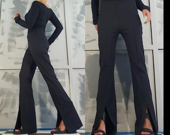 Women Fitted Pants, Extravagant pants, High Waist Pants, Avant Garde Pants, Gothic Pants, Urban Black Pants, NonstandardDesign