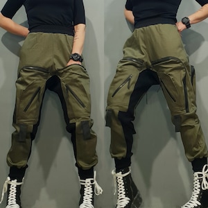 Calça Cargo Vanguard: Calça Harém Gótica Feminina