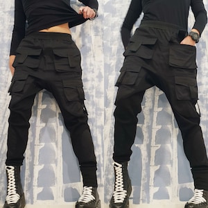 Cargo Women Pants, Extravagant pants, Avant Garde Trousers, Gothic Pants, Harem Casual Pants, Urban Pants, Loose Pants, Nonstandarddesign