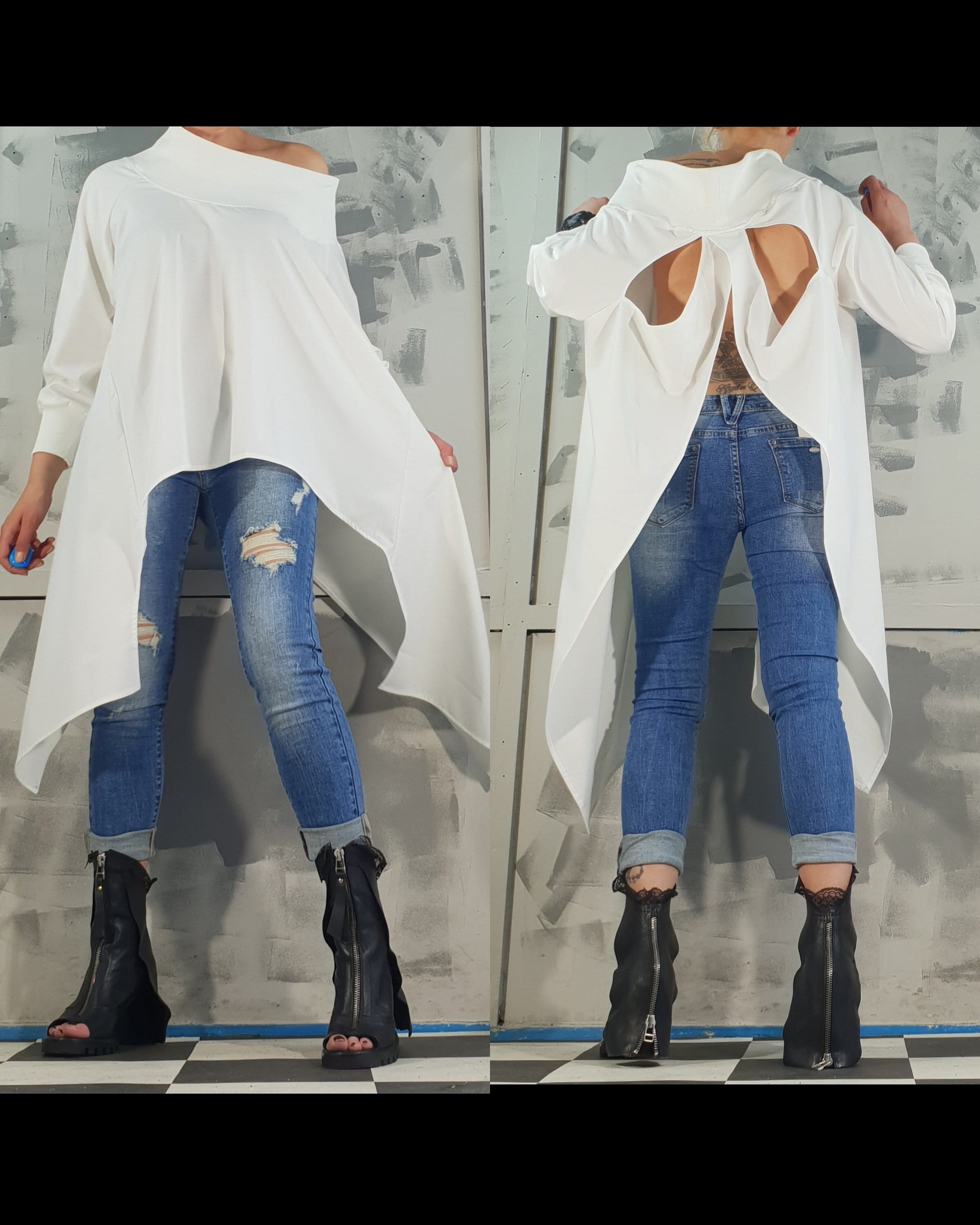 High Low Shirt Etsy Canada