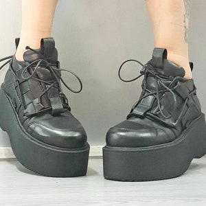 Casual Shoes, Genuine Women Shoes, Leather Platform Shoes, All seasons, Gothic Shoes, Platform Grunge Shoes, Extravagant Women Shoes image 8