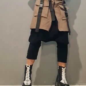 Drop Crotch Trousers in Rust