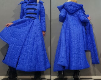Avant Garde Woman Jacket, Long Hoodie Jacket, Jacket with Pockets, Fashion Jacket, Winter Jacket, Extravagant Jacket, Windproof Jacket
