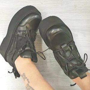 Casual Shoes, Genuine Women Shoes, Leather Platform Shoes, All seasons, Gothic Shoes, Platform Grunge Shoes, Extravagant Women Shoes image 4