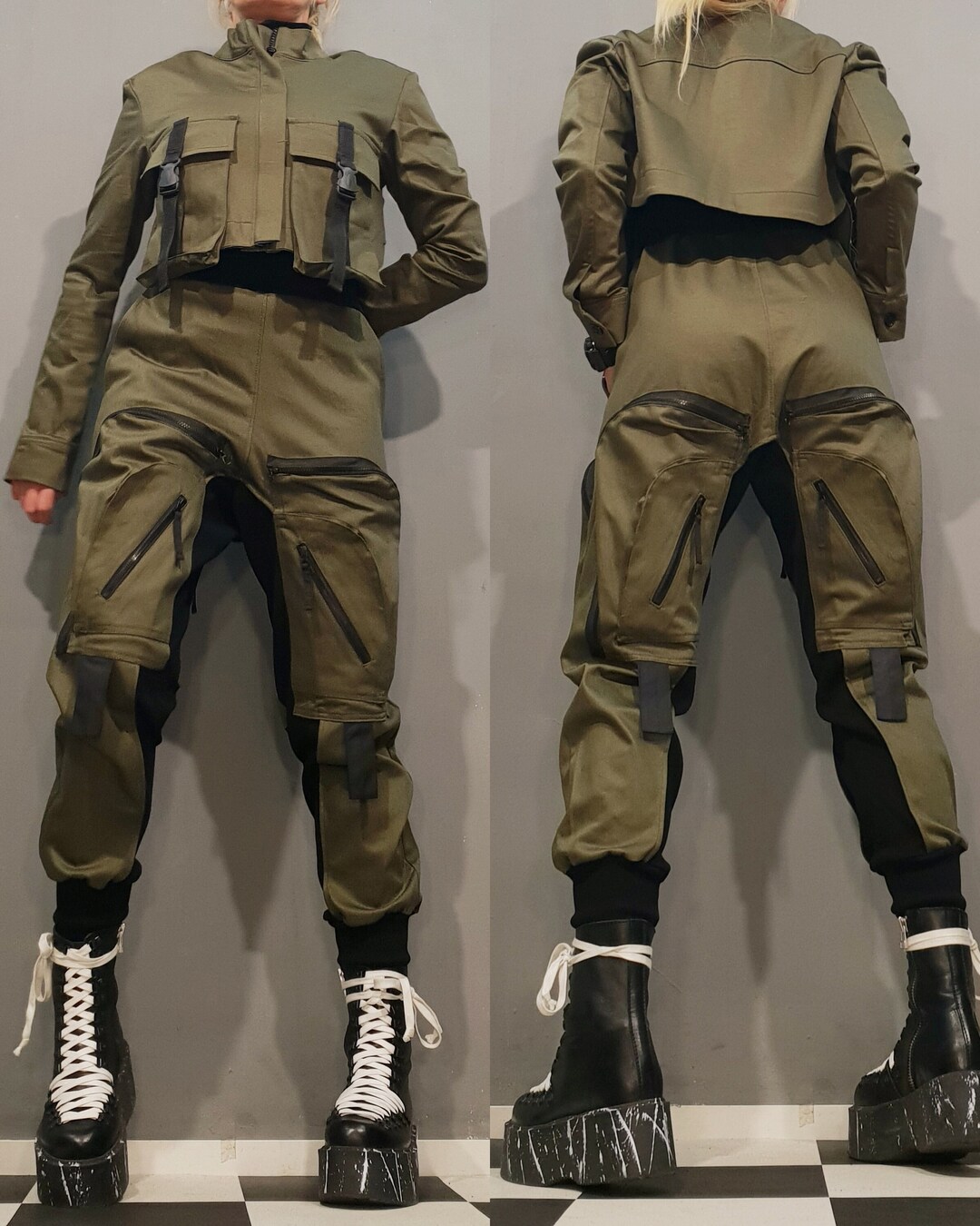 Pullover Top and Cargo Pants Set