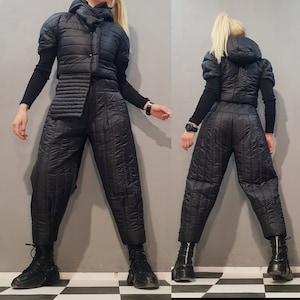 New collection Extravagant Winter Women Outfit, Jacket and Pants Set, Women Winter Suit, Fashion in the Mountains, NoNStandardDesign
