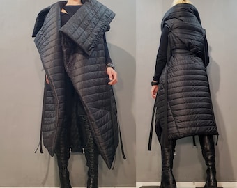 Avant Garde Loose Jacket, Women Jacket Vest, Sleeveless Jacket with Pockets, Extravagant Jacket, Winter Sleeveless Vest,Nonstandarddesign