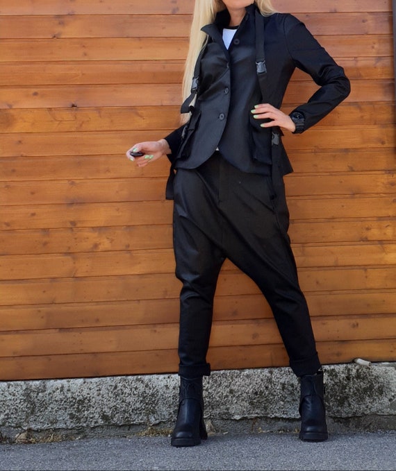 Extravagant Jacket Asymmetrical Black Blazer Avant Garde Women Blazer Gothic Jacket Steampunk Jacket Party Jacketnonstandarddesign Etsy