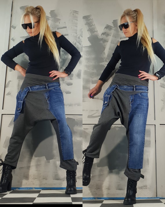 Sarouel femme jean sale