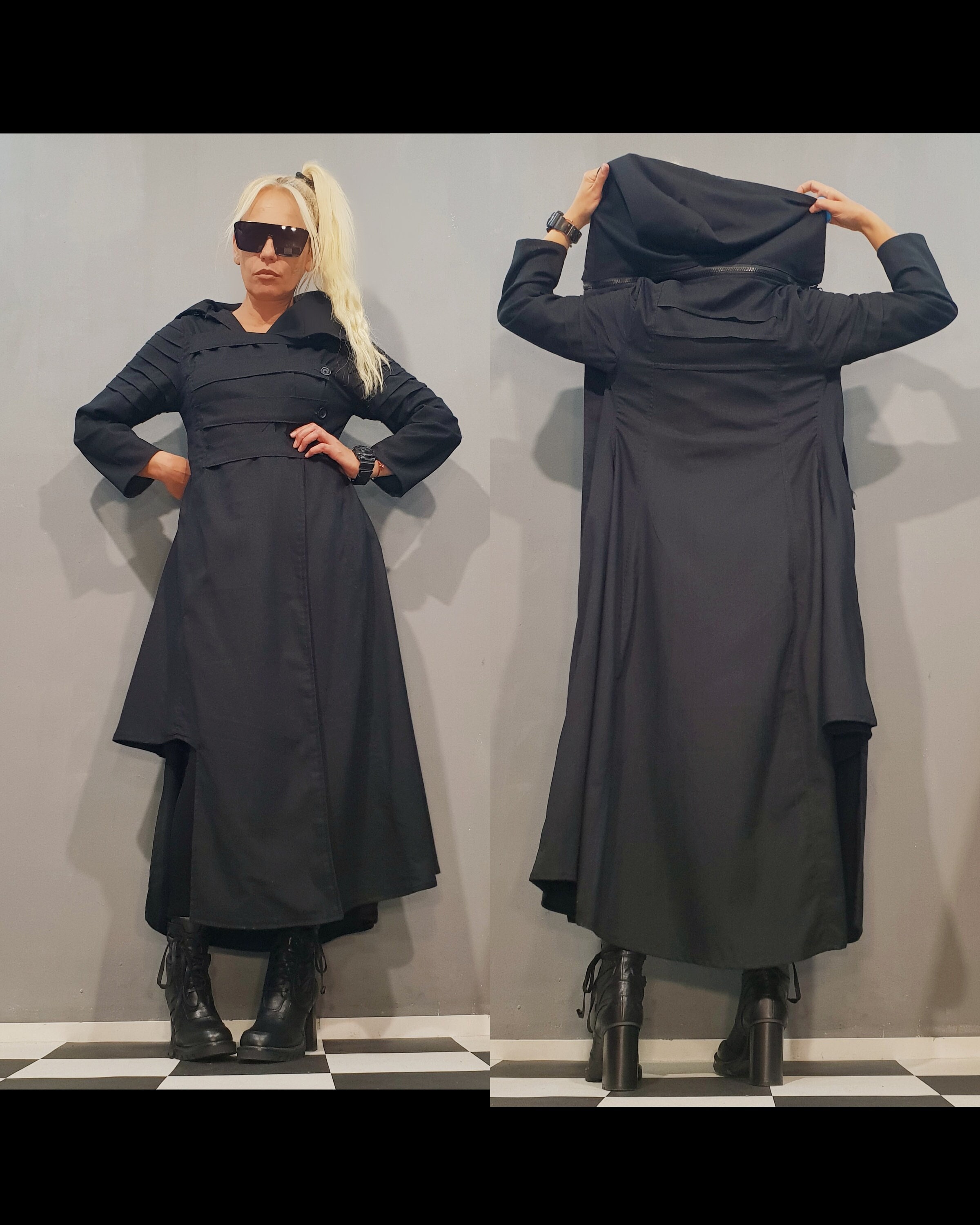 【関税・送料込】Avant-garde big hooded long jacket - 391 関税・送料込】Avant-garde big hooded long jacket - 391 Avant