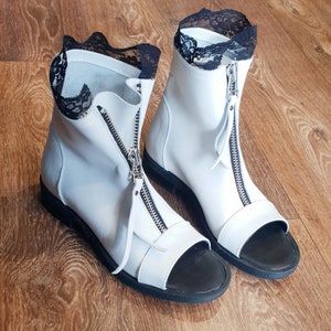 Leather Sandals, Open Toe Sandals, Genuine Summer Sandals, Steampunk Shoes, Gothic Sandals, Leather Sandals, Handcrafted Shoes